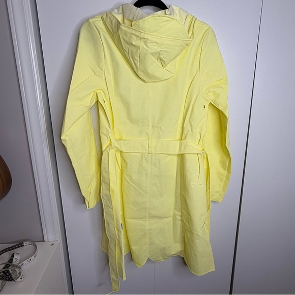 Rains - essential long rain jacket - yellow straw - XS NWT - Picture 5 of 6